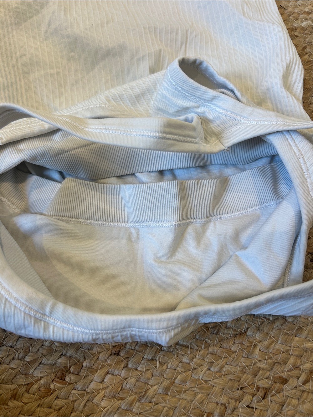 lululemon athletica White Ribbed Racerback Tank - Picture 4 of 4